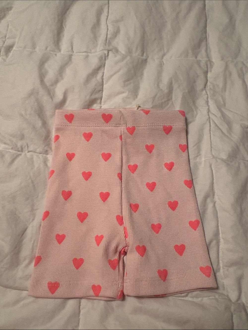 Zara Pink Heart Print Bike Shorts